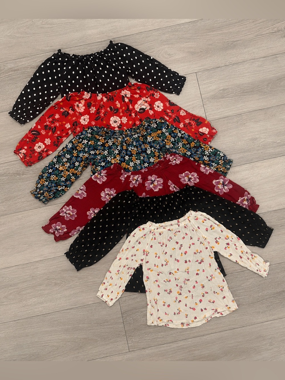 Old Navy Girls Shirt Bundle Size 5 Floral Boho Tops 6-Piece